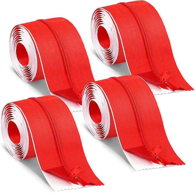 XunYee 2 Roll 7 ft x 3 Inches Red Containment Zipper by XunYee