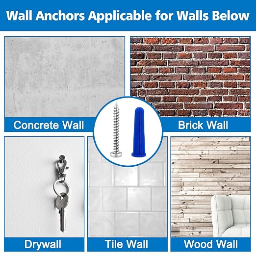Conical Concrete Wall Anchors and Screws Assortment Kit, 114 Brick Wall Anchors - Image 6