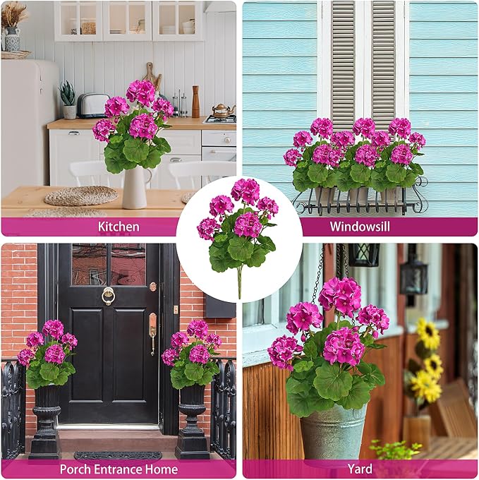 FOREST PRINCE 18" Artificial Geraniums - Image 3