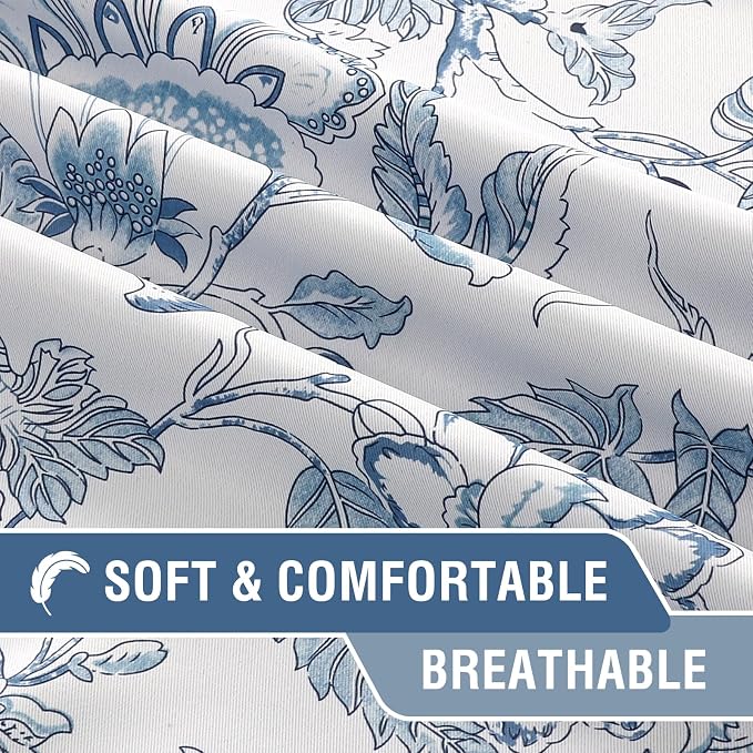H.VERSAILTEX Blackout Curtains 108 Inch Length 2 Panels Set Floral Print - Image 5