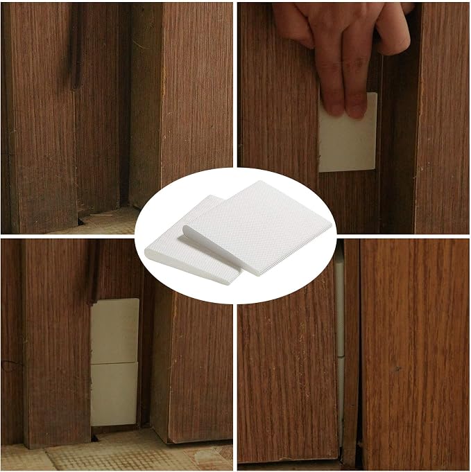 Zonon 8 Pcs Door Corner Seals Foam Traditional White | Self-adhesive Backing - Image 3