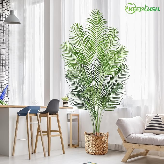 Artificial Palm Tree 7ft Tall Fake Palm Tree Indoor Decor - Image 6