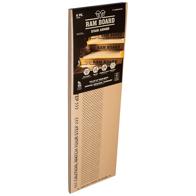 Ram Board Stair Armor for Temporary Stair Protection, 1.58 feet x 2.83 feet - Image 4
