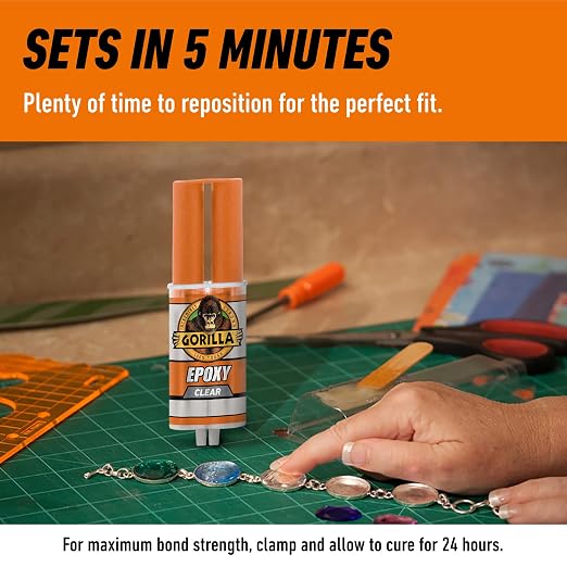 Gorilla 2 Part Epoxy, Incredibly Strong Bonding, 5 Minute Set, 0.85 oz | Water - Image 2