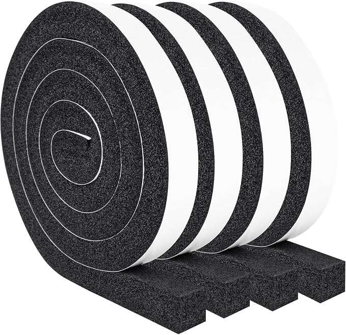 Yotache Air Conditioner Window Foam Insulation Seal 1"x1", 6.5 Ft x 4Pcs | High by yotache