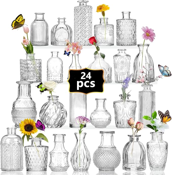 24PCS Mini Bud Vases As Wedding Centerpieces by Unknown