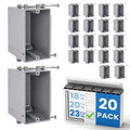 1-Gang New Work Outlet Box, 23 Cubic Inch Single Gang PVC Electrical Box by OhLectric