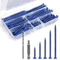 CHENGFIX Concrete Screws Kit, 5 Sizes, Flat Head, Torx Drive, by Unknown