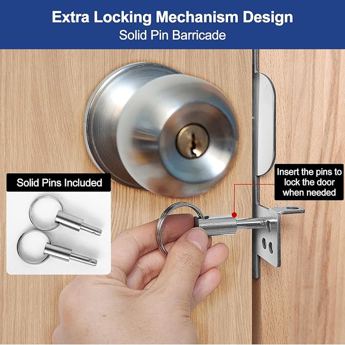 Door Strike Plate with Barricade Pins, Heavy Duty | Forced Entry Resistance - Image 3