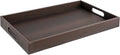 Modern 17.5"x12" Rectangle Brown Snake Faux Leather Decorative Tray Serving Tray by HomeRedefined