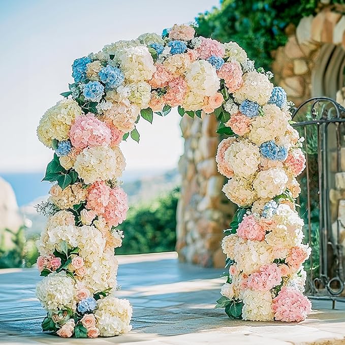 Auihiay 304Pcs Hydrangea Artificial Flowers Bulk, Silk Hydrangeas Flowers | - Image 6