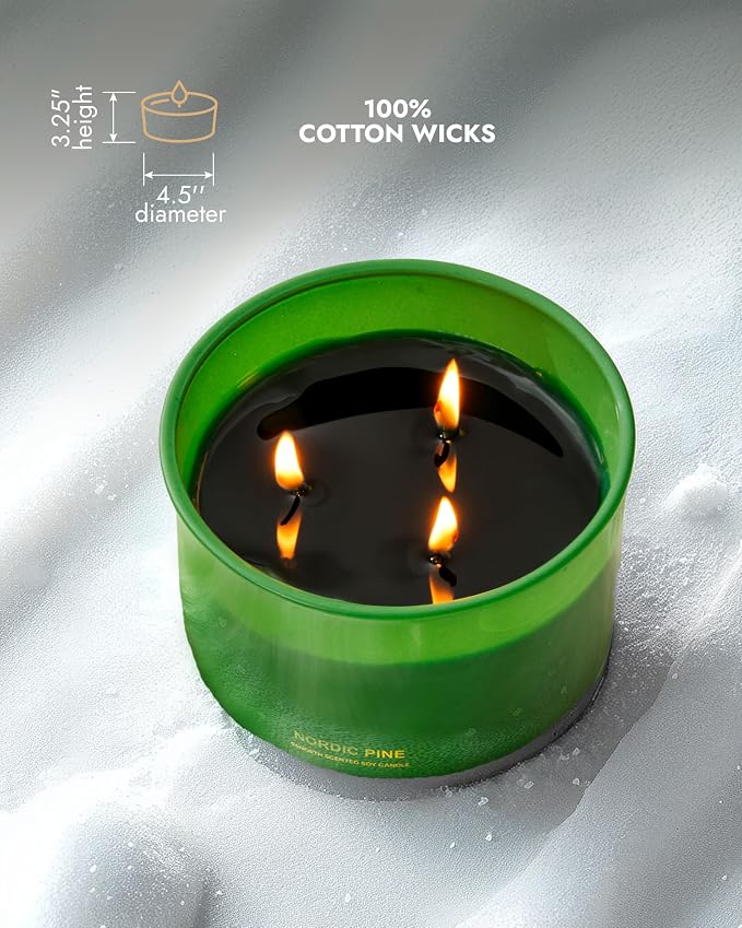 Luxury Pine Soy Candle | Large 3 Wick Jar Candle | Up to 40 Hours Burning Time - Image 5