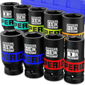 9 Piece 1" Drive Deep Impact Socket Set, Heavy Duty CR-MO, Truck Tire Service by Aiourx