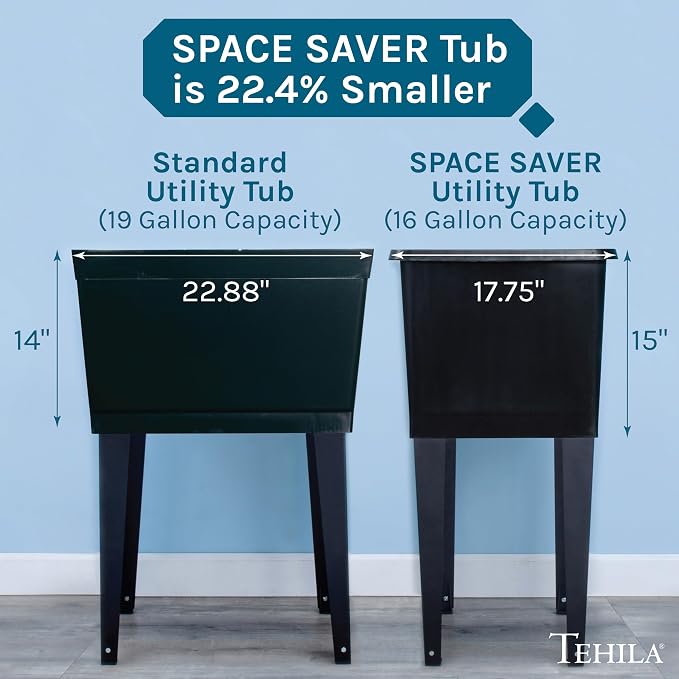 Space Saver Utility Sink by JS Jackson Supplies, Pull-Out Faucet, Soap Dispenser - Image 4