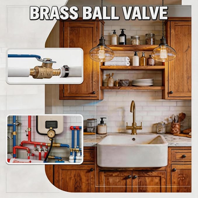 ‌VANCOCO 1/2" PEX Ball Valve 4-Pack - Image 7