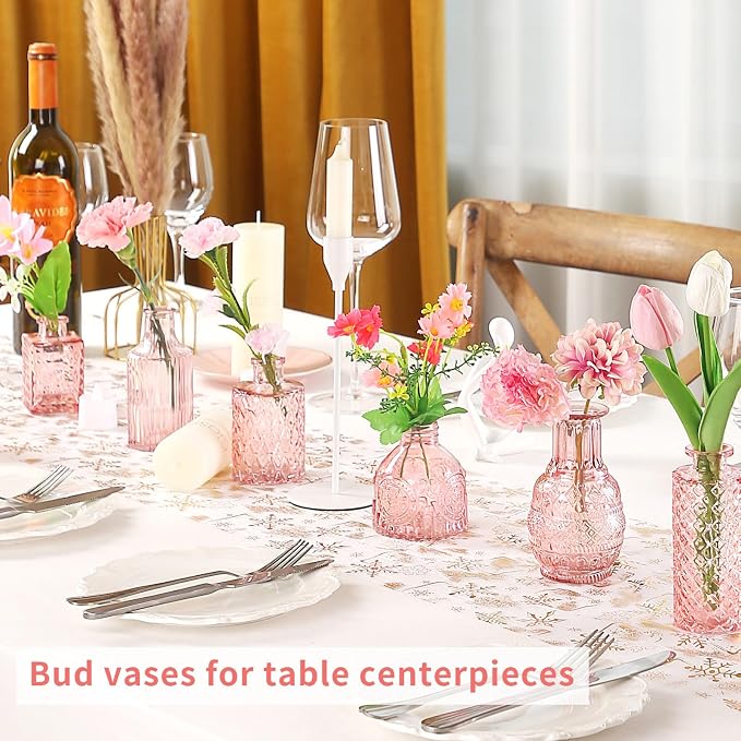 Glass Bud Vases in Bulk Set of 30 Pcs, Small Glass Vases - Image 3