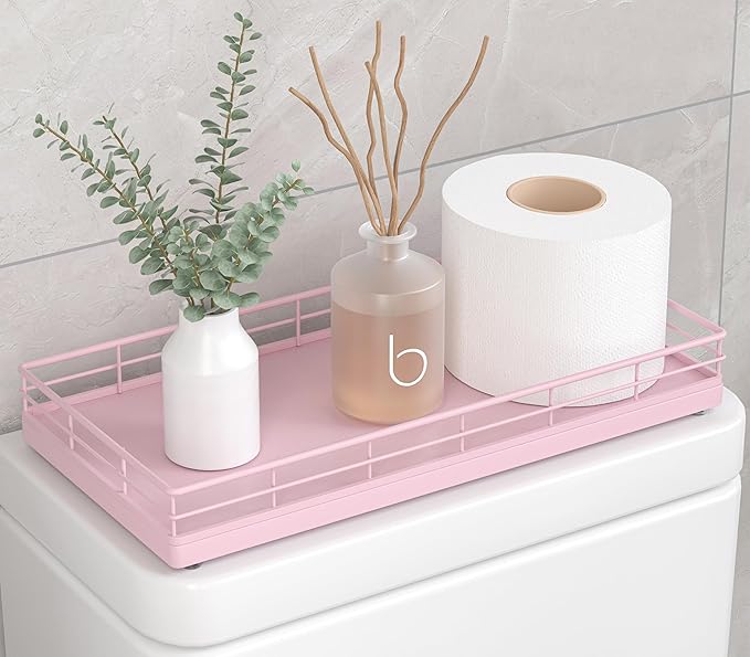 Toilet Paper Basket Organizer, Oak Wood Toilet Tank Tray by Focusonit