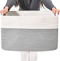 ICERZCZ Large Blanket Basket Living Room, Rectangle Storage Basket, Large Basket by ICERZCZ