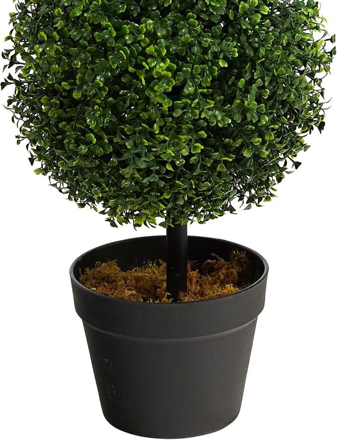 Nearly Natural 36 in Artificial Triple Ball Boxwood Topiary Tree - Image 5
