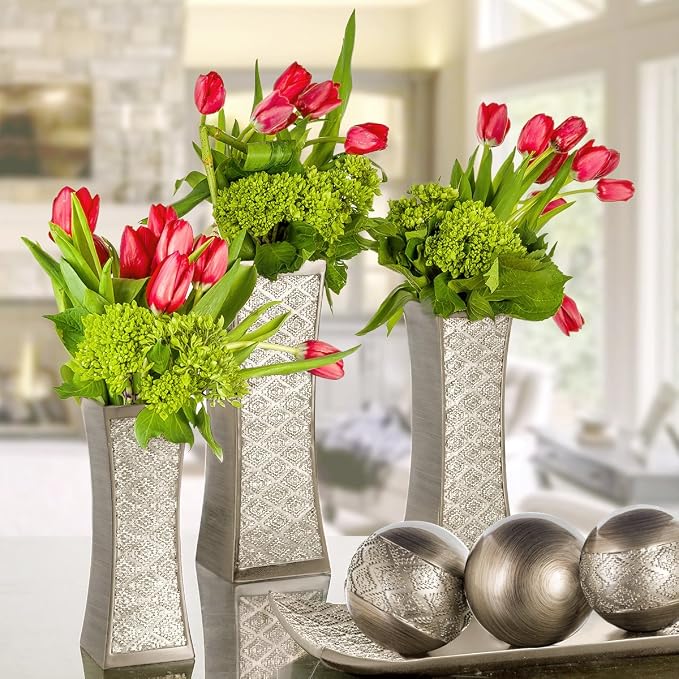 Creative Scents Dublin Silver Decorative Tray and Orbs Balls Set - Image 7