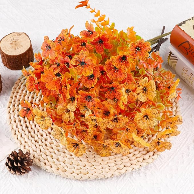 AGIRL Artificial Fall Flowers Fake Mums Outdoor, Faux Plant Porch Decor Home | - Image 2
