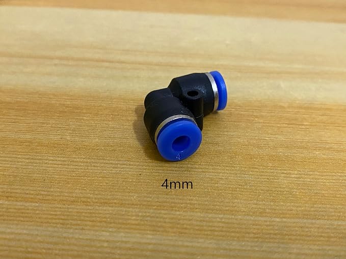 5/32" or 4mm Od Air Line Elbow Union, Push To Connect Air Fittings, Push Elbow - Image 2