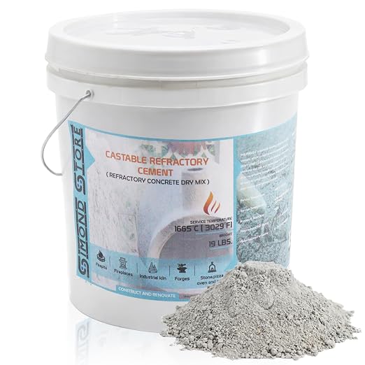 Castable Refractory Cement 19 Lbs, 3029°F by Simond