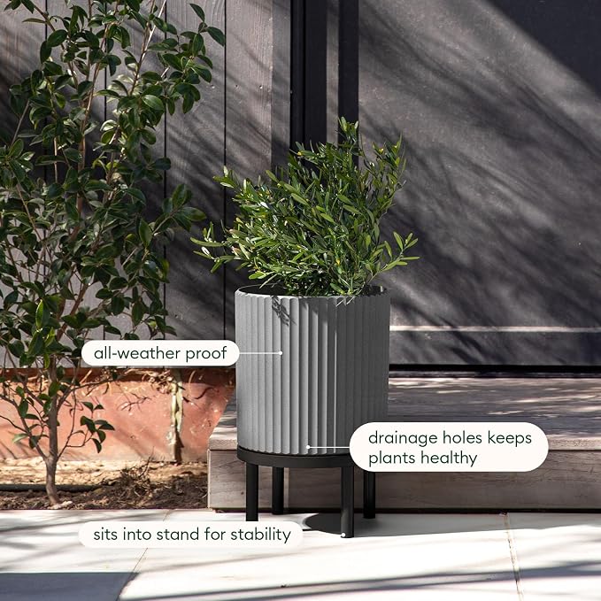 Veradek Demi Series Round Planter w/ Stand - Image 7