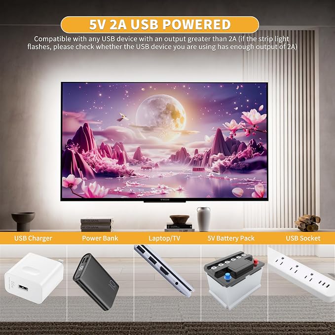 PAUTIX 5V USB COB LED Strip Light 6.56ft/2m 1200lm, Dimmable 640LEDs 6000K - Image 6