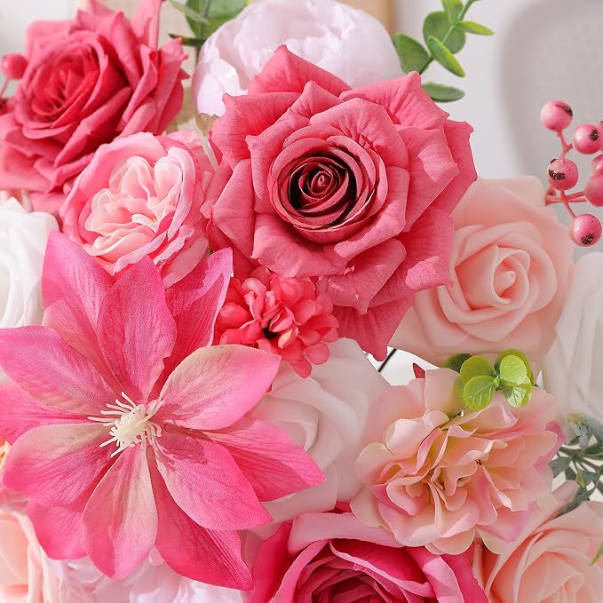 Artificial Flowers Fake Rose Flowers Dahlia - Image 2