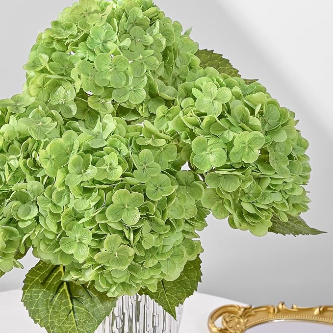 3Pcs 21in Latex Real Touch Hydrangea Artificial Flowers | Lifelike Large - Image 6
