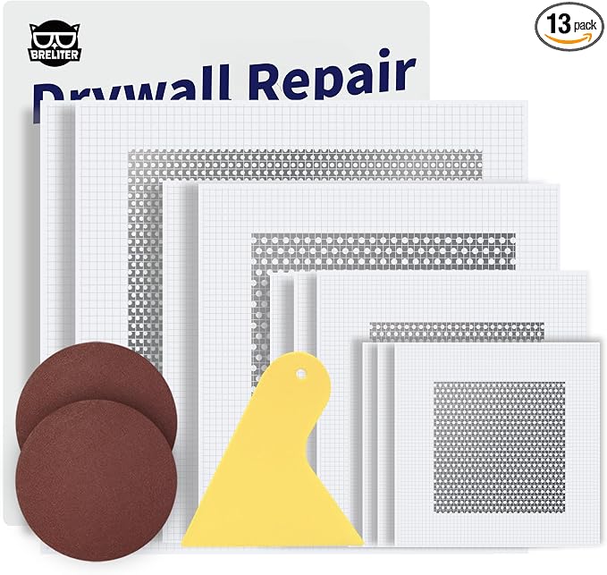 Drywall Repair Patch Kit, 2/4/6/8 Inch Drywall Patch Kit by BreliterFix