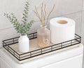 Toilet Paper Basket Organizer, Ash Wood Toilet Tank Tray by Focusonit
