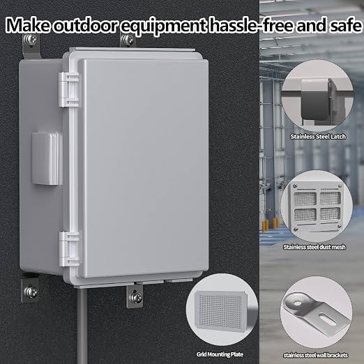 ABS Electrical Junction Box, Ventilated Design, Cable Grommets, IP65 Waterproof - Image 4