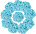 AVIVIHO 10pcs Aqua Blue Fake Flowers Hydrangea Artificial Flowers Bulk by Aviviho