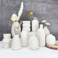 White Vases Set of 10, Small Ceramic Flower Vases Bulk Bud Vases by XunsigaPremiumGlassware