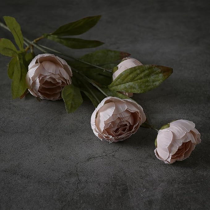 12 Pcs 27" Faux Silk Peony Artificial Flowers Stems - Image 3