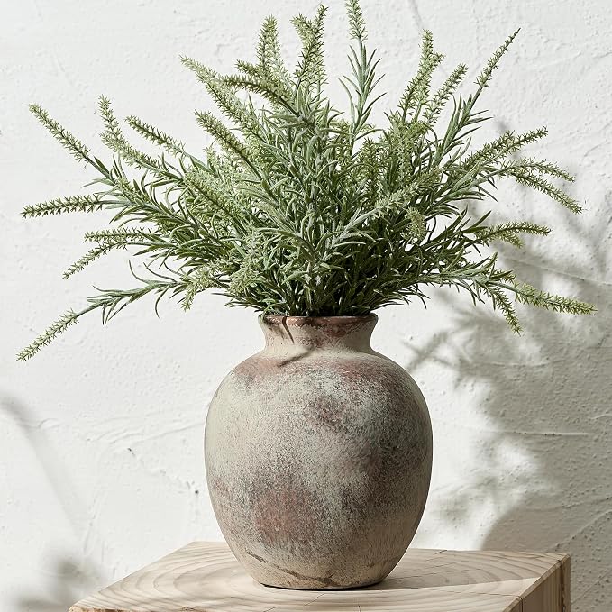 SIDUCAL Ceramic Decorative Flower Vase | 7.48 Inch Pottery Rustic Farmhouse by SIDUCAL
