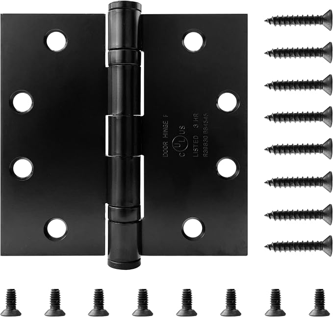 3 Pack - 4.5'' x 4.5'' Commercial Grade Ball Bearing Door Hinge, Non-Removable - Image 2
