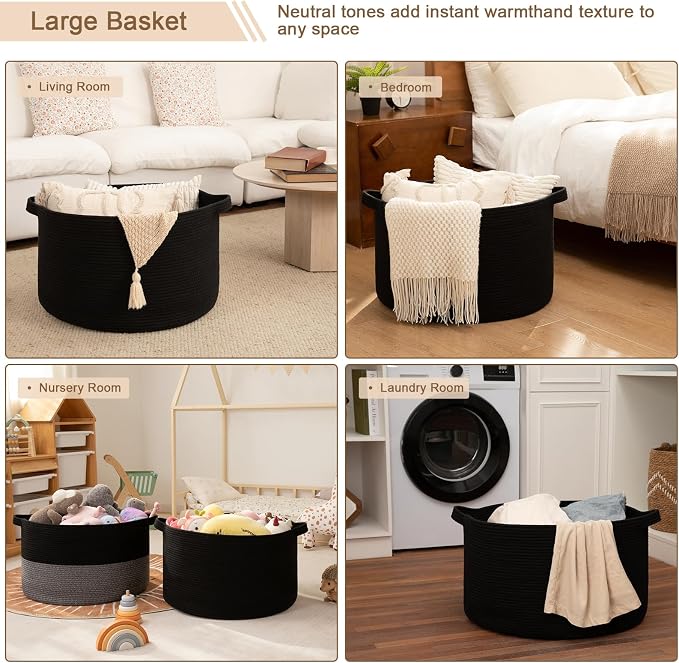 OIAHOMY 90L XXXLarge Blanket Basket - Image 5