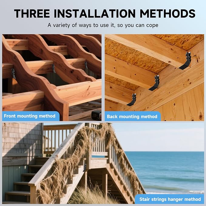 Black 2X6 Joist Hanger Heavy Duty 14 Gauge LU26 Black Face Mount Joist Hangers - Image 7