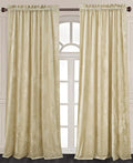 Chezmoi Collection Lux Beige Crushed Velvet Curtains 2 Panel Set by ChezmoiCollection