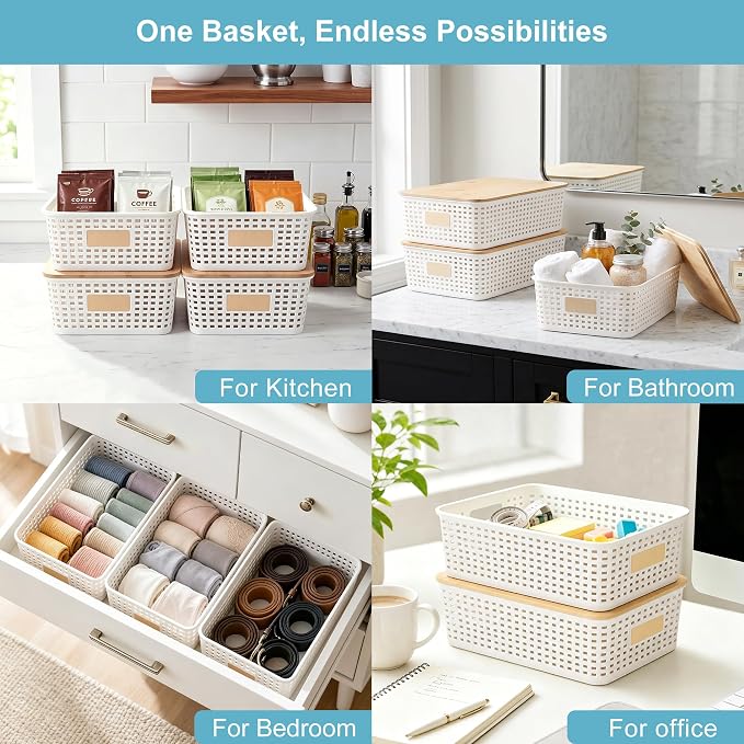 4 Pack Plastic Storage Bins - Image 5