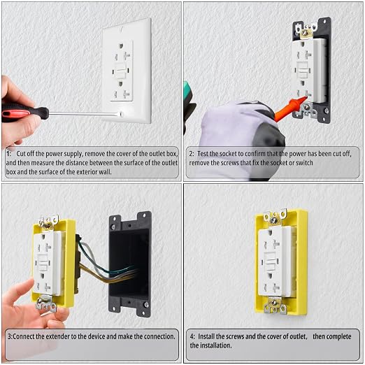 4 Pack Electrical Outlet Extender - Image 4