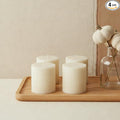 4PC Ribbed Pillar Candles, Small Soy Wax Scented Pillar Candles | Aesthetic by Unknown