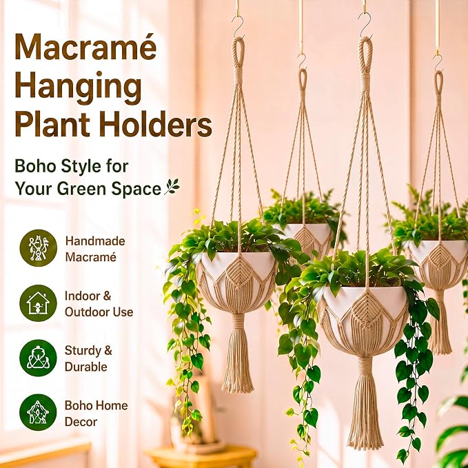 Shappy Boho Macrame Plant Hanger - Image 2