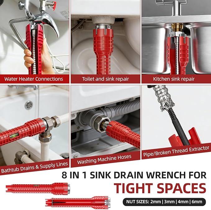 39PCS Plumbing Tool and Sink Wrench Set, Faucet tool - Image 3