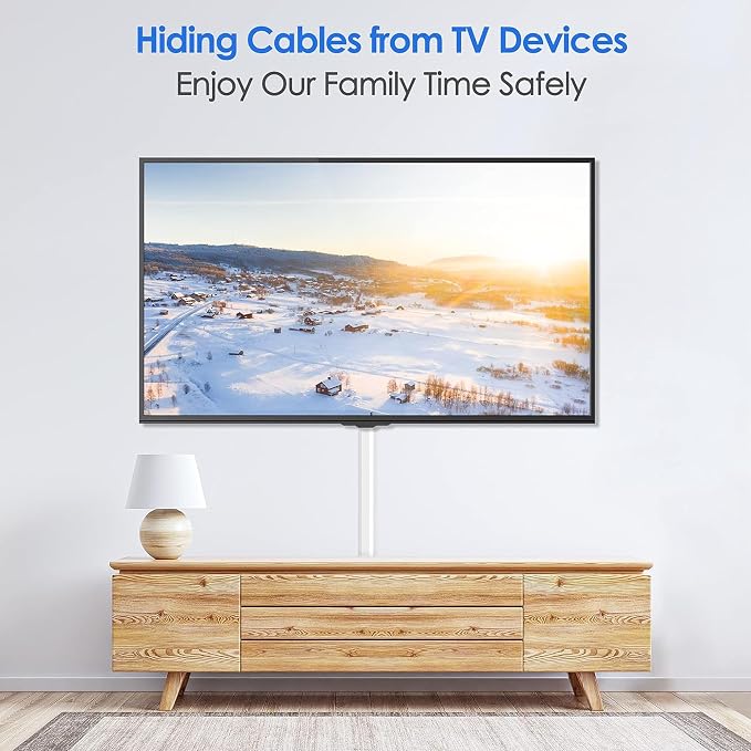 Yecaye TV Cord Hider Wall Mounted, 236in Cord Cover, W1.18in H0.6in, Wire Hiders - Image 7