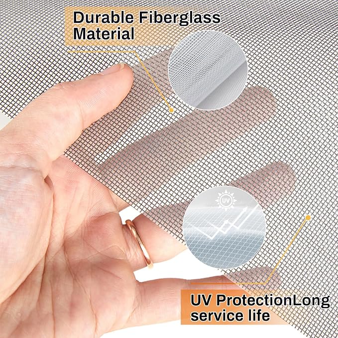 Window Screen Replacement Kit Width:36in Length:158 Fiberglass|Includes Full - Image 2
