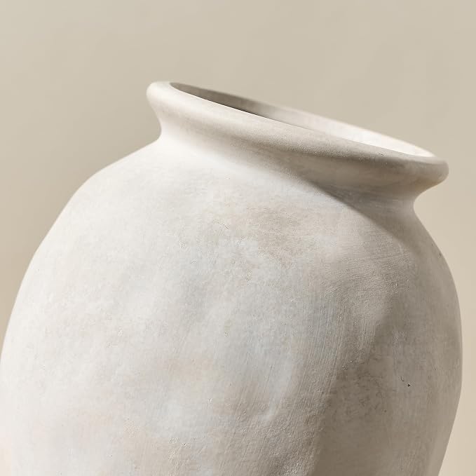 5.94" Ceramic Vase for Home Decor, Decorative Terracotta Farmhouse Rustic Vases - Image 3